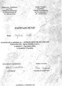 Wprowadzenie do terapii poznawczo - behawioralnej1